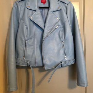 Light Blue Guess feaux leather jacket